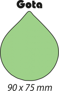 GOTA medidas 90 X 75 mm.