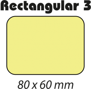RECTANGULAR 3 medidas 80 X 60 mm.