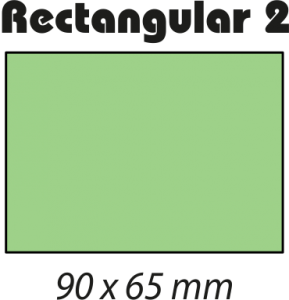 RECTANGULAR 2 medidas 90 X 65 mm.