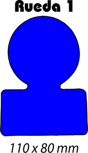 RUEDA 1 medidas 110 X 80 mm.