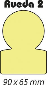 RUEDA 2 medidas 90 X 65 mm.