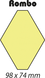 ROMBO medidas 98 X 74 mm.
